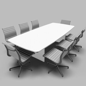 Barrel-Shaped Boardroom Table